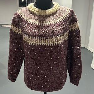 Vintage Hand Knit Icelandic Sweater